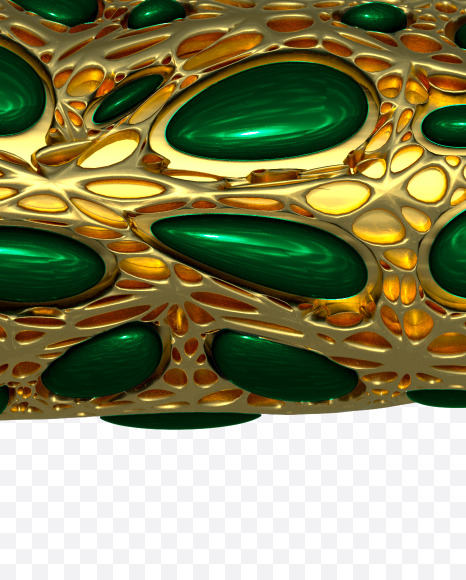 Letter L from Gold and malachite Alphabet on Yellow Images Creative Fonts - S48600