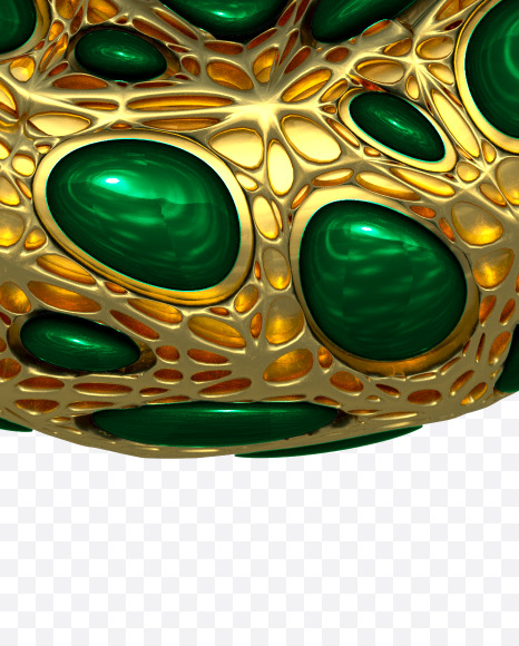 Letter J from Gold and malachite Alphabet on Yellow Images Creative Fonts - S48598