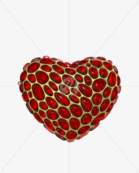 heart from Red crystal jelly Alphabet on Yellow Images Creative Fonts - S48720