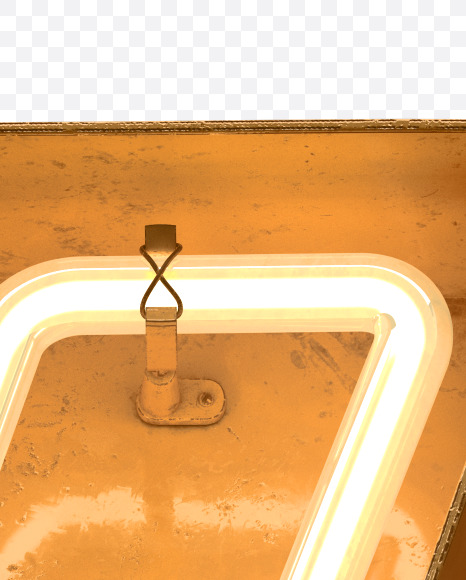 Letter H from Neon light alphabet on Yellow Images Creative Fonts - S49075