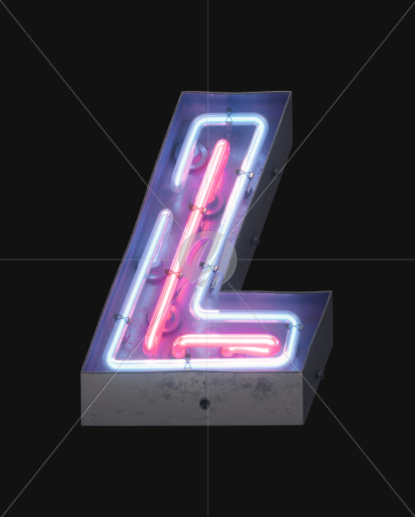 Letter L from Night light alphabet on Yellow Images Creative Fonts - S49121