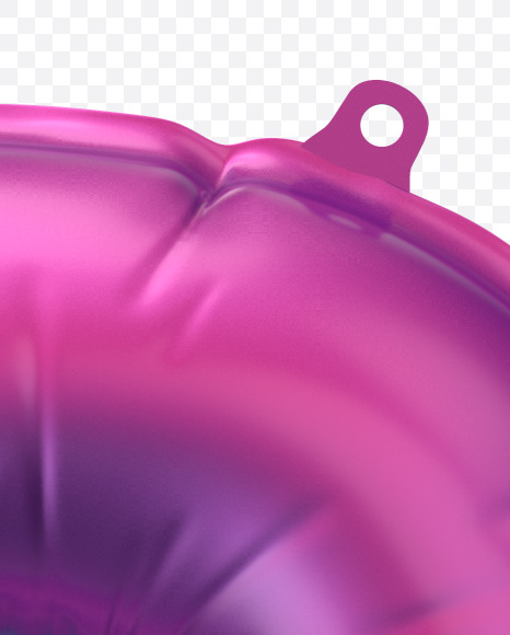 Letter b from Violet Foil Balloons Font on Yellow Images Creative Fonts - S49163