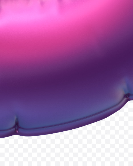 Letter u from Violet Foil Balloons Font on Yellow Images Creative Fonts - S49182