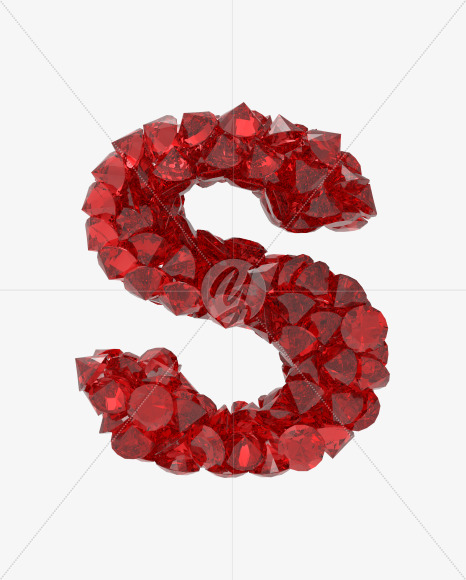 Letter S from Ruby font on Yellow Images Creative Fonts - S49669