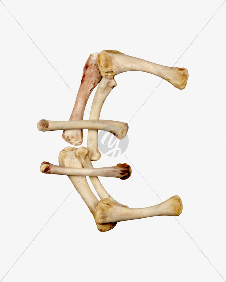 euro from Hungry bone alphabet on Yellow Images Creative Fonts - S49347