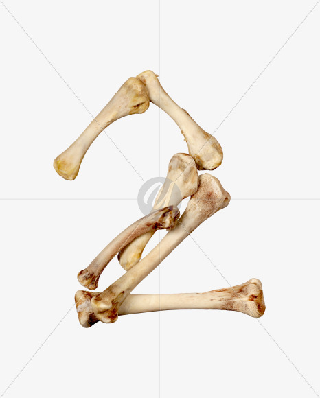 2 from Hungry bone alphabet on Yellow Images Creative Fonts - S49336