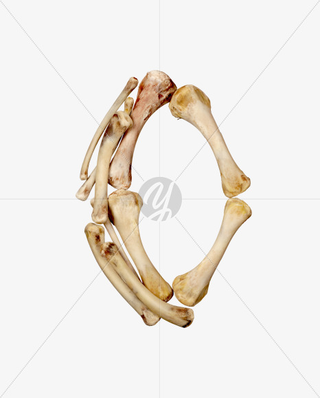 0 from Hungry bone alphabet on Yellow Images Creative Fonts - S49344