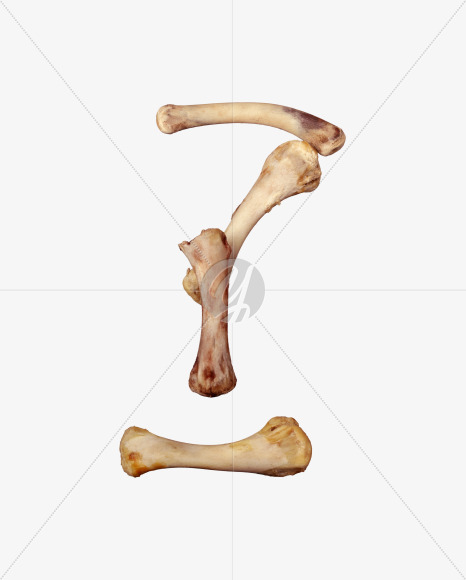 ? from Chicken bone alphabet on Yellow Images Creative Fonts - S49391