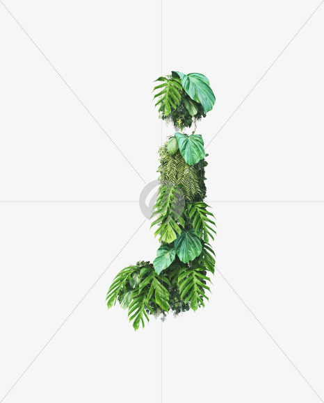 j lowercase from Vertical Garden Font on Yellow Images Creative Fonts - S49446