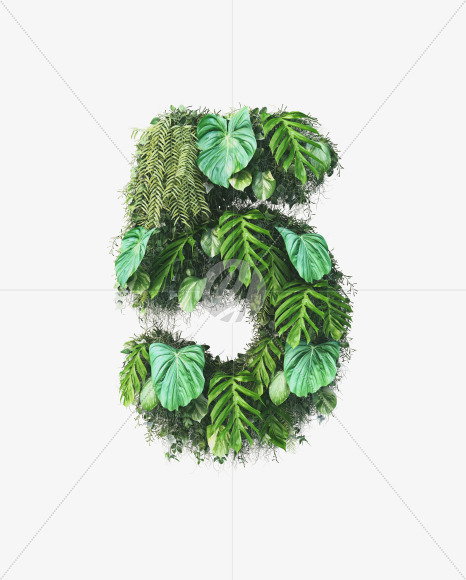 5 from Vertical Garden Font on Yellow Images Creative Fonts - S49468