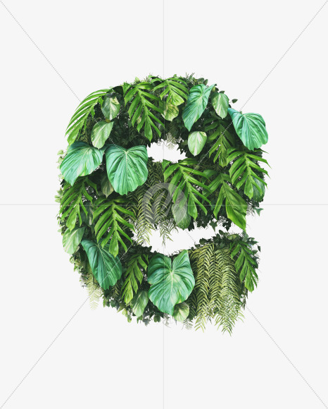 e lowercase from Vertical Garden Font on Yellow Images Creative Fonts - S49441