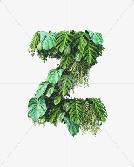 z lowercase from Vertical Garden Font on Yellow Images Creative Fonts - S49462