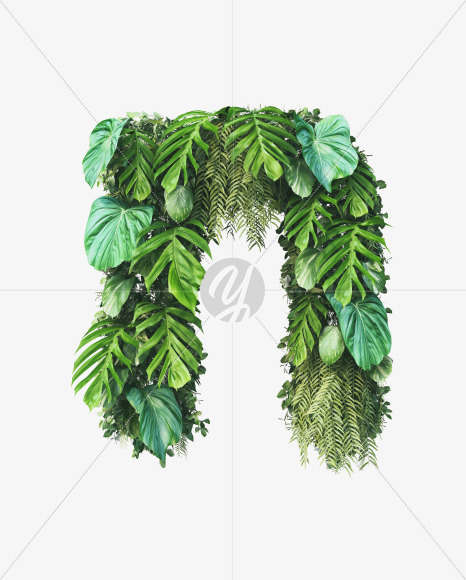 n lowercase from Vertical Garden Font on Yellow Images Creative Fonts - S49450