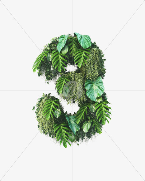 3 from Vertical Garden Font on Yellow Images Creative Fonts - S49466