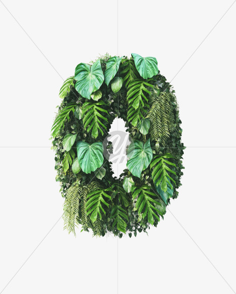 0 from Vertical Garden Font on Yellow Images Creative Fonts - S49463