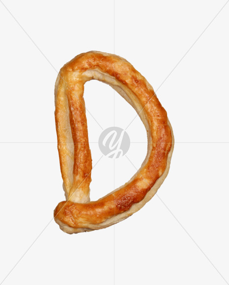 Letter d from Pastries alphabet on Yellow Images Creative Fonts - S49512