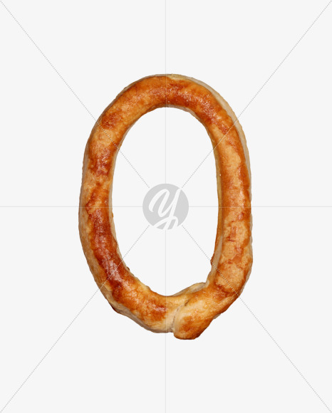 Letter o from Pastries alphabet on Yellow Images Creative Fonts - S49523