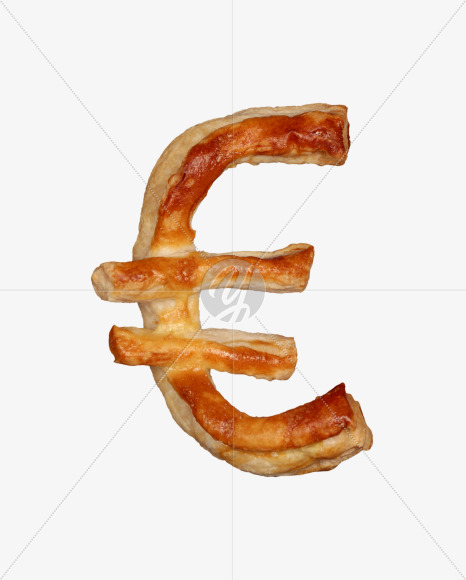 euro from Pastries alphabet on Yellow Images Creative Fonts - S49547