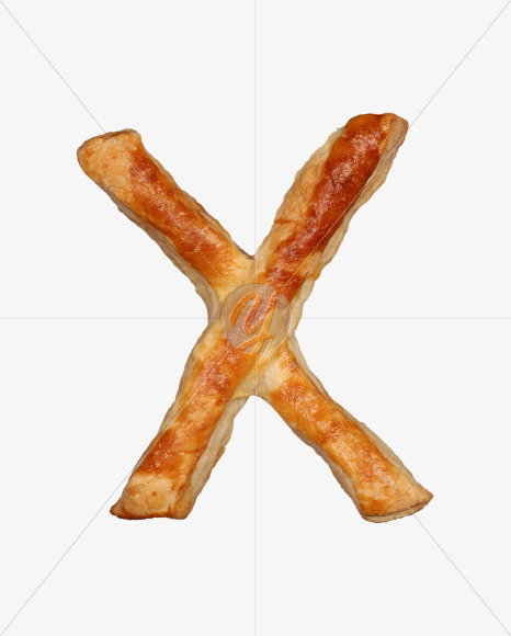 Letter x from Pastries alphabet on Yellow Images Creative Fonts - S49532