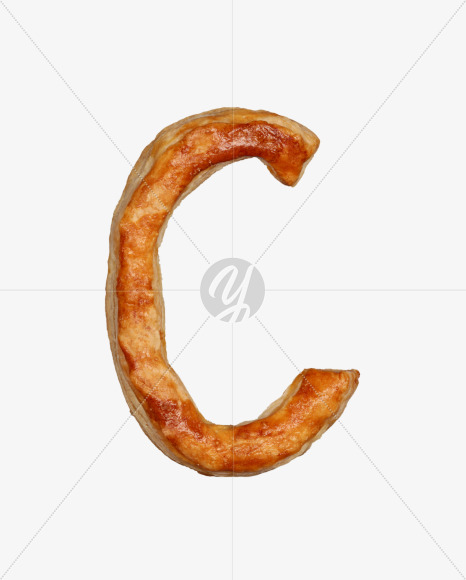 Letter c from Pastries alphabet on Yellow Images Creative Fonts - S49511