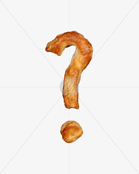 ? from Pastries alphabet on Yellow Images Creative Fonts - S49546