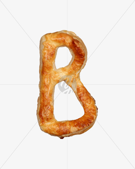 Letter b from Pastries alphabet on Yellow Images Creative Fonts - S49510