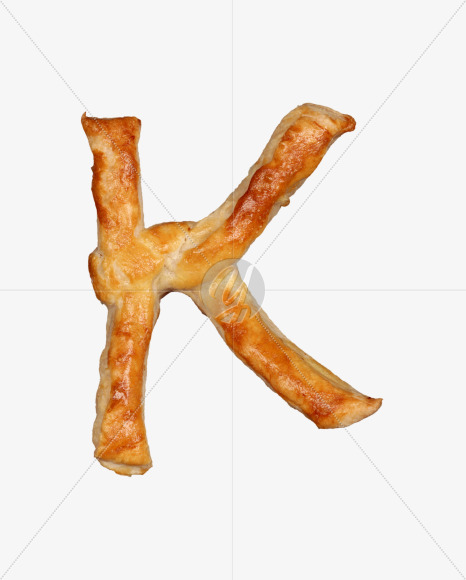 Letter k from Pastries alphabet on Yellow Images Creative Fonts - S49519