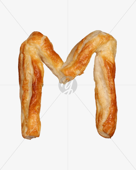 Letter m from Pastries alphabet on Yellow Images Creative Fonts - S49521