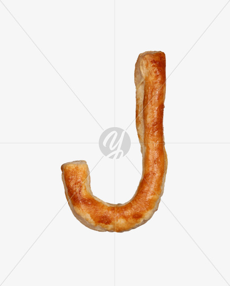 Letter j from Pastries alphabet on Yellow Images Creative Fonts - S49518