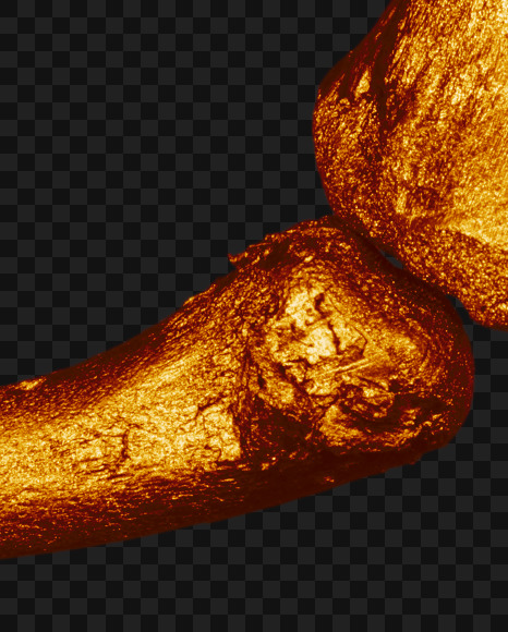 Letter u from Golden bones alphabet on Yellow Images Creative Fonts - S49576