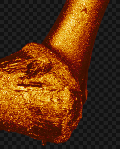 Letter s from Golden bones alphabet on Yellow Images Creative Fonts - S49574