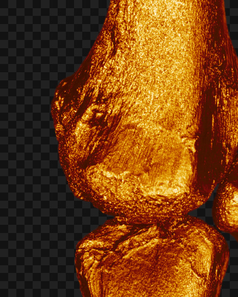 Letter p from Golden bones alphabet on Yellow Images Creative Fonts - S49571