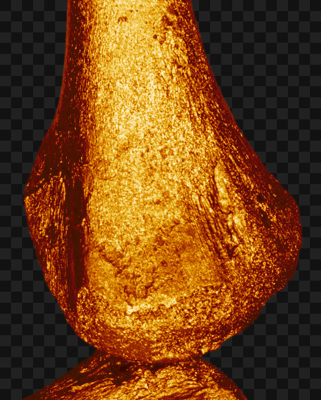 Letter j from Golden bones alphabet on Yellow Images Creative Fonts - S49565