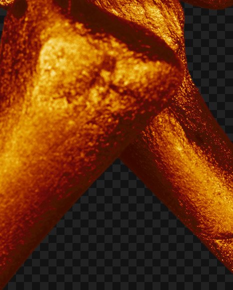 Letter x from Golden bones alphabet on Yellow Images Creative Fonts - S49579