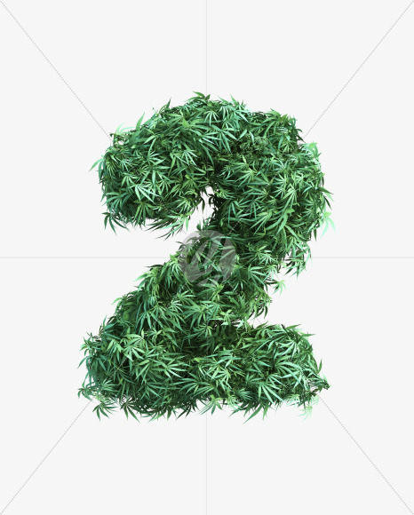 cannabis_number_02 from Cannabis Font on Yellow Images Creative Fonts - S49659