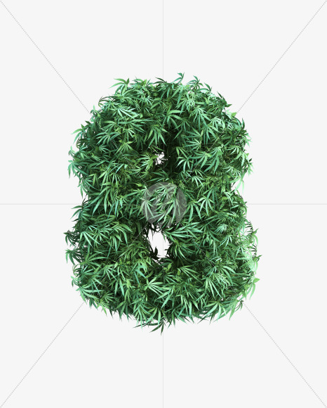 cannabis_number_08 from Cannabis Font on Yellow Images Creative Fonts - S49665