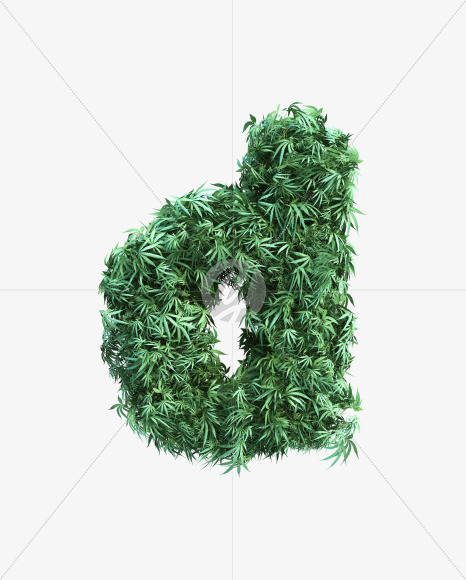 cannabis_lowercase_2_d from Cannabis Font on Yellow Images Creative Fonts - S49634