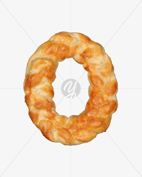 0 from Pastry braid alphabet on Yellow Images Creative Fonts - S49707