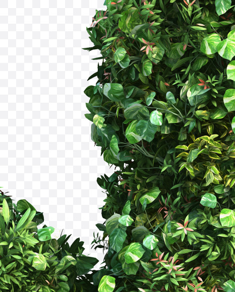 green_plant_J from Vertical Garden Font Set 2 on Yellow Images Creative Fonts - S49740