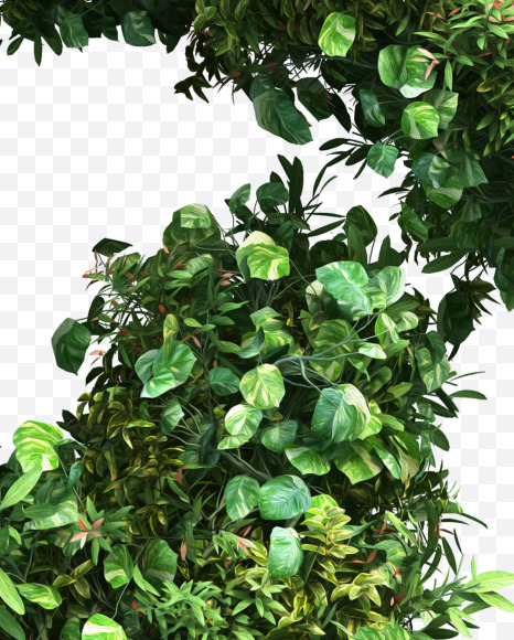 green_plant_F from Vertical Garden Font Set 2 on Yellow Images Creative Fonts - S49736