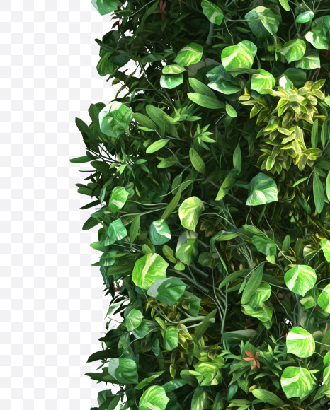 green_plant_lowercase_d from Vertical Garden Font Set 2 on Yellow Images Creative Fonts - S49746