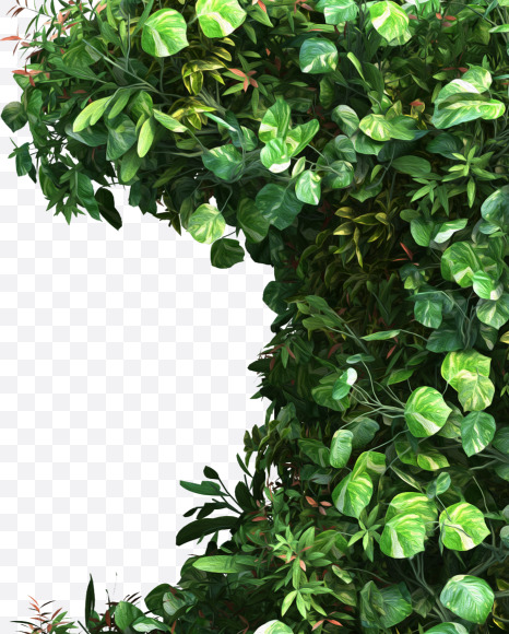 green_plant_G from Vertical Garden Font Set 2 on Yellow Images Creative Fonts - S49737