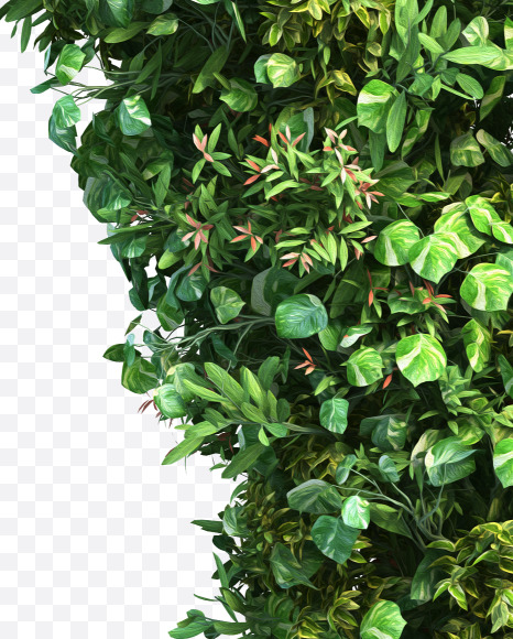 green_plant_V from Vertical Garden Font Set 2 on Yellow Images Creative Fonts - S49778