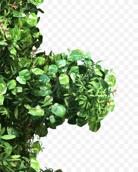 green_plant_04 from Vertical Garden Font Set 2 on Yellow Images Creative Fonts - S49725