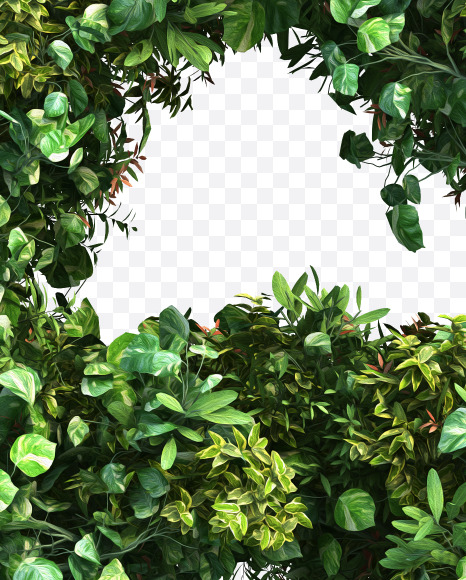 green_plant_06 from Vertical Garden Font Set 2 on Yellow Images Creative Fonts - S49727