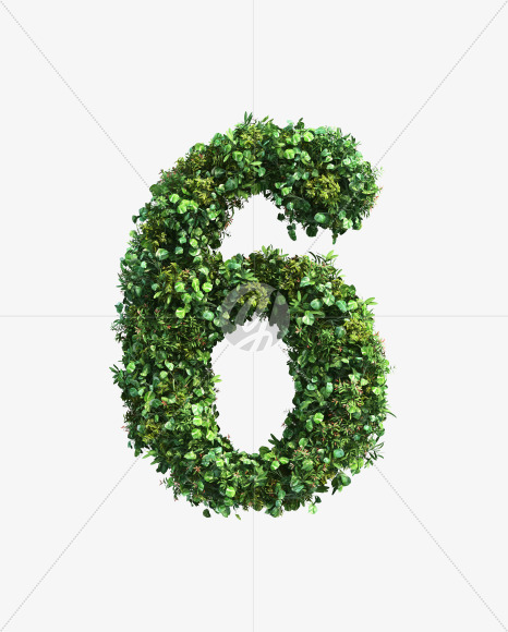 green_plant_06 from Vertical Garden Font Set 2 on Yellow Images Creative Fonts - S49727