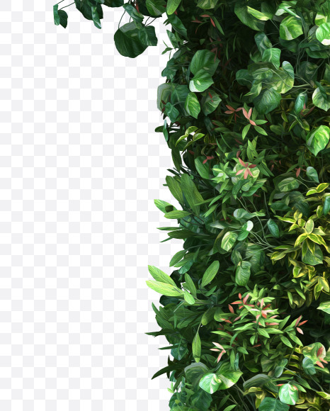 green_plant_I from Vertical Garden Font Set 2 on Yellow Images Creative Fonts - S49739