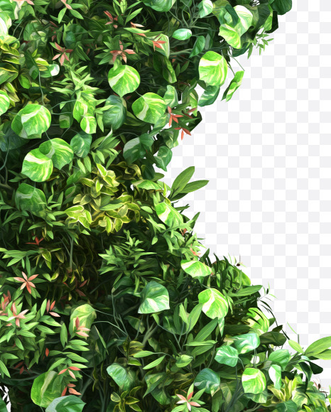 green_plant_lowercase_x from Vertical Garden Font Set 2 on Yellow Images Creative Fonts - S49766