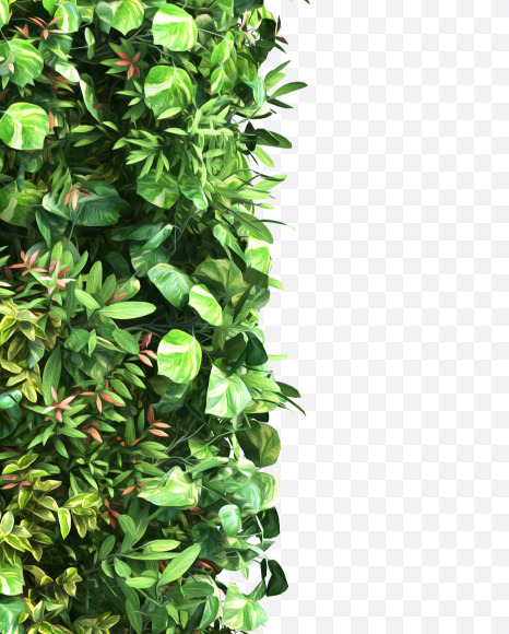 green_plant_lowercase_i from Vertical Garden Font Set 2 on Yellow Images Creative Fonts - S49751