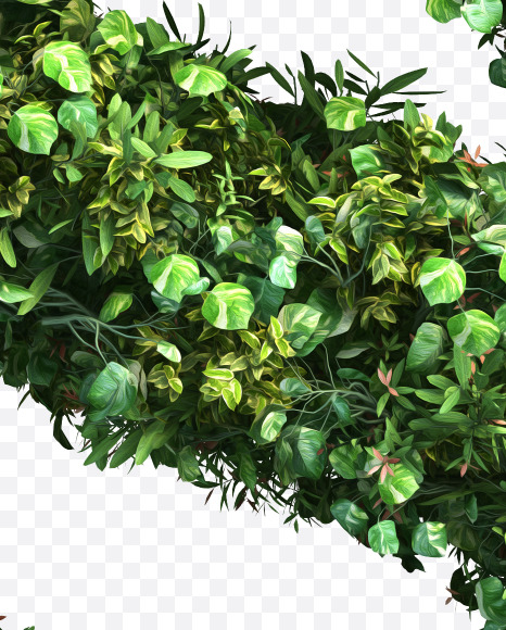 green_plant_lowercase_s from Vertical Garden Font Set 2 on Yellow Images Creative Fonts - S49761